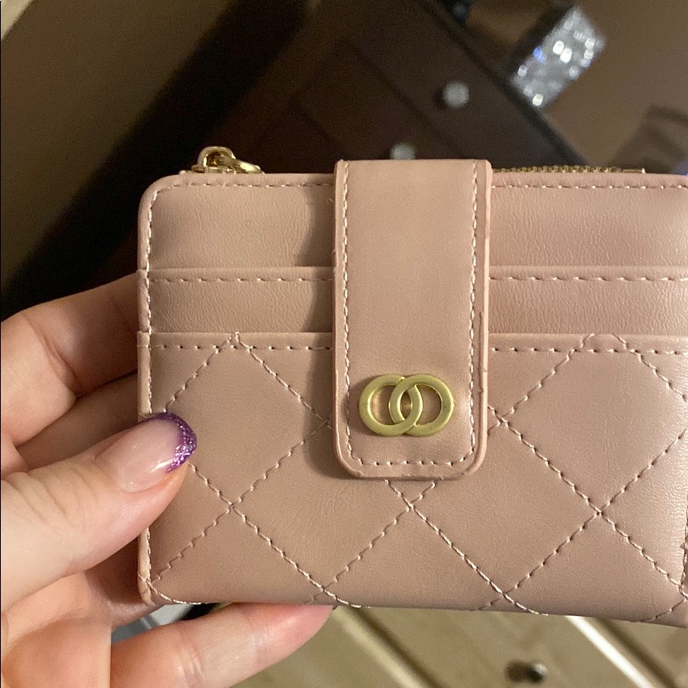 Elegant Pink Quilted Wallet
